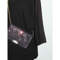 Czarna tunika z lampasem błyszczącym czerwoną niteczką